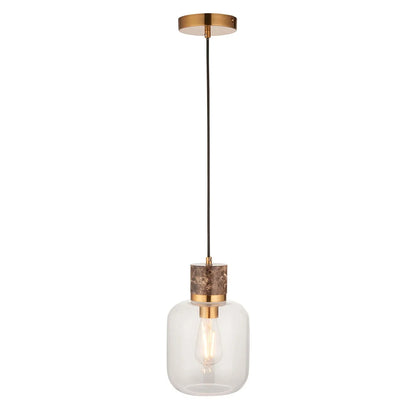 Travi Emperador Marble 1 Pendant Light - Dark Brown