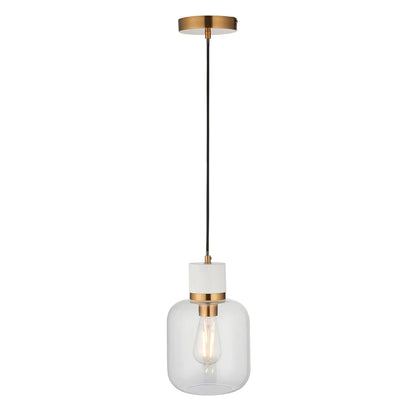 Travi Volakas Marble 1 Pendant Light - White