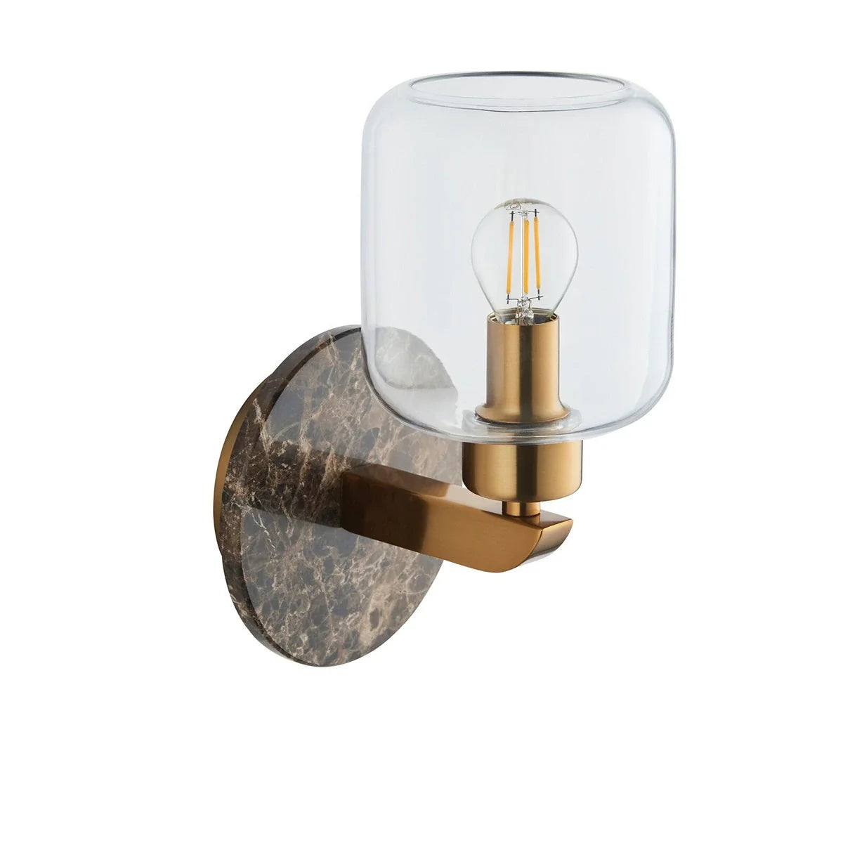 Travi Emperador Marble Wall Light - Dark Brown