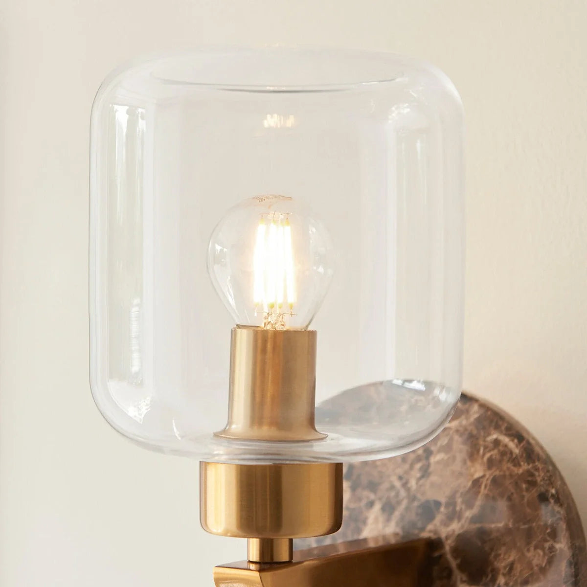 Travi Emperador Marble Wall Light - Dark Brown