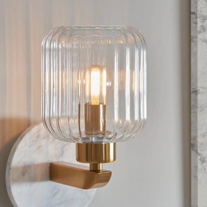 Travi Volakas Marble Ribbed Wall Light - White