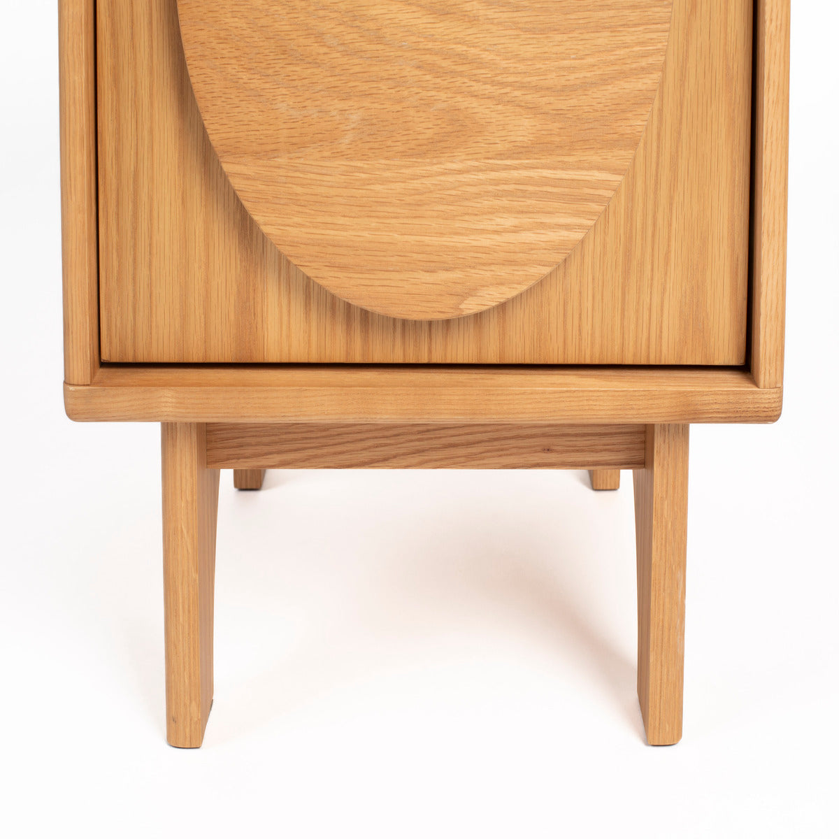 Groove Side Table / Bedside Table - Natural Oak