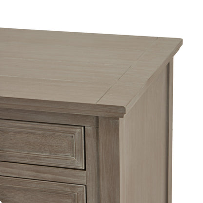 The Serene Collection 3 Drawer Bedside Table - Grey