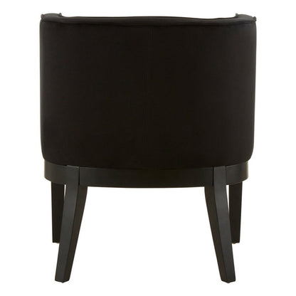 Daxi Rounded Velvet Chair - Light Black