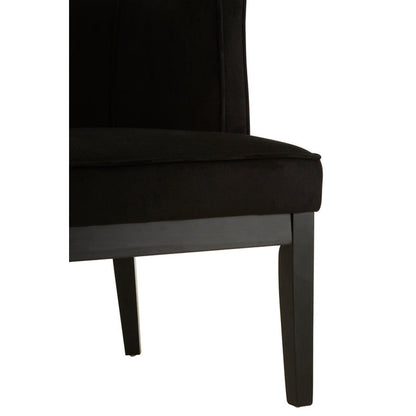 Daxi Rounded Velvet Chair - Light Black