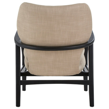 Stockholm Chair - Beige & Black Wooden Frame