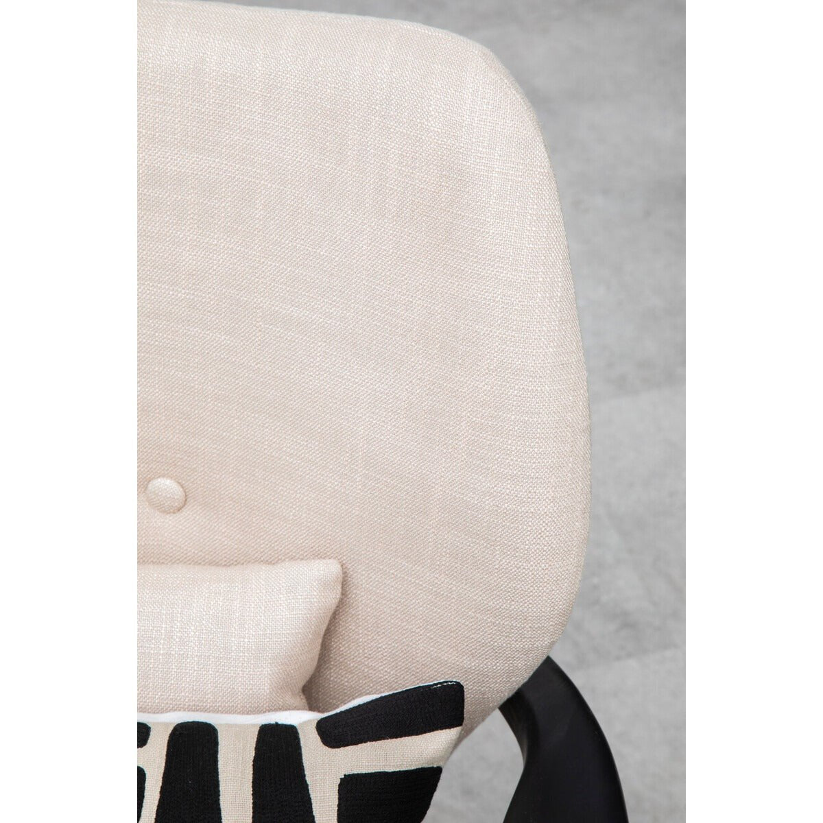 Stockholm Chair - Beige & Black Wooden Frame