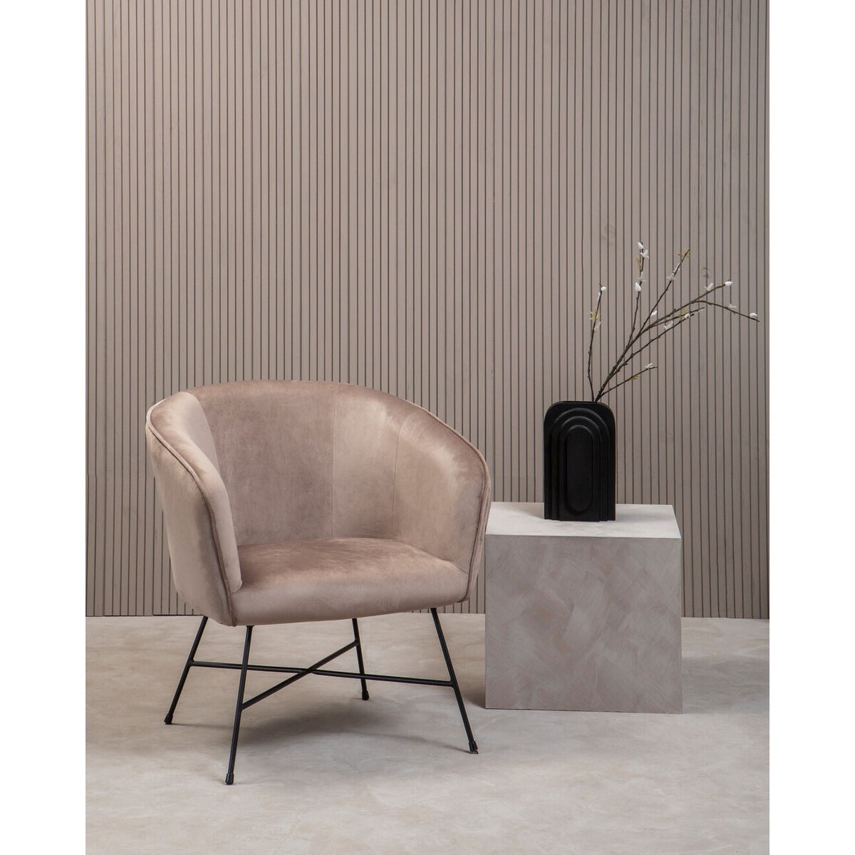 Stockholm Velvet Chair - Mink