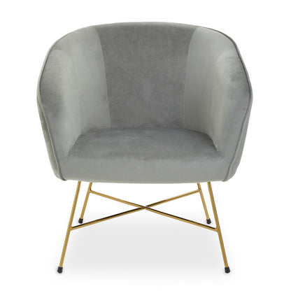 Stockholm Chair - Grey & Metal Frame