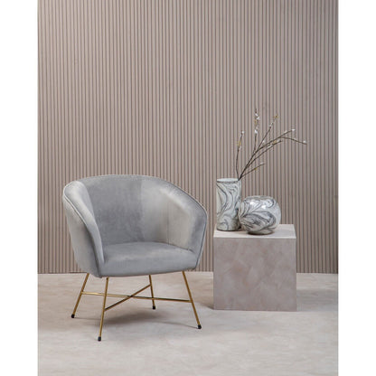 Stockholm Chair - Grey & Metal Frame