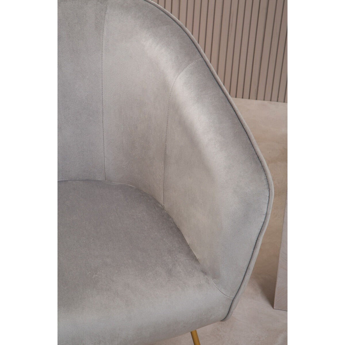 Stockholm Chair - Grey & Metal Frame