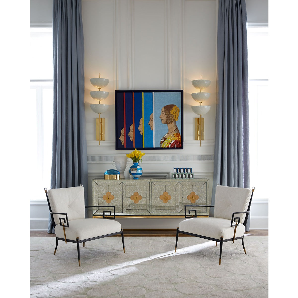 Lisbon Wall Sconce - Brass & Ivory