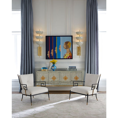 Lisbon Wall Sconce - Brass & Ivory