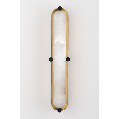 Tribeca Wall Light - Aged Brass & White