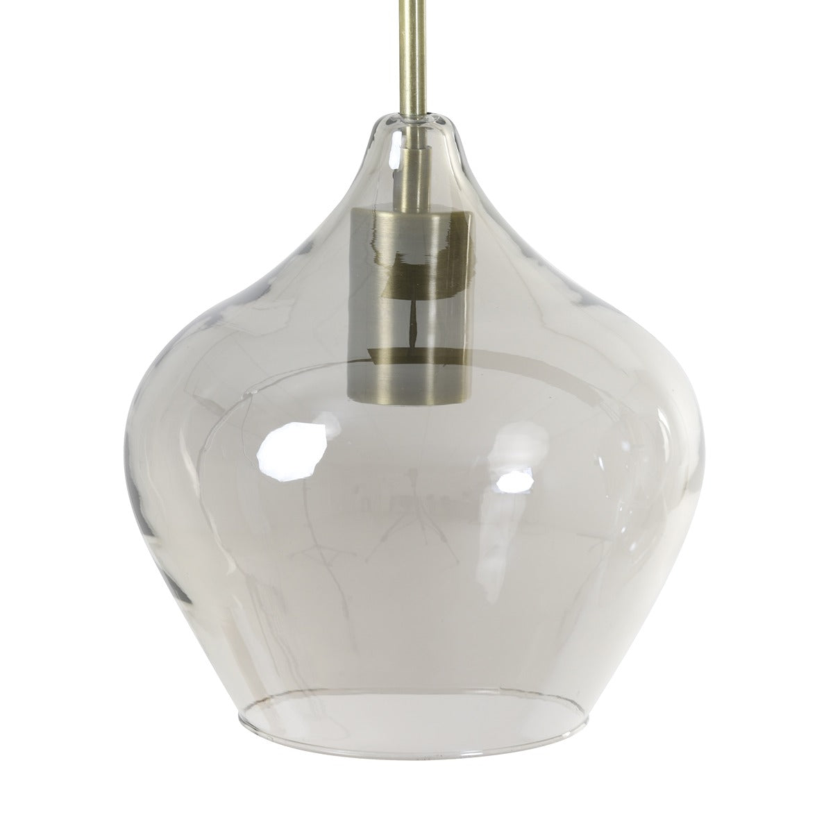 Rakel 5 Light Pendant Light - Antique Bronze & Smoked Glass