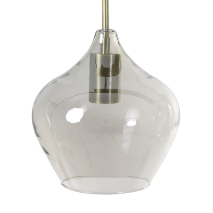 Rakel 5 Light Pendant Light - Antique Bronze & Smoked Glass