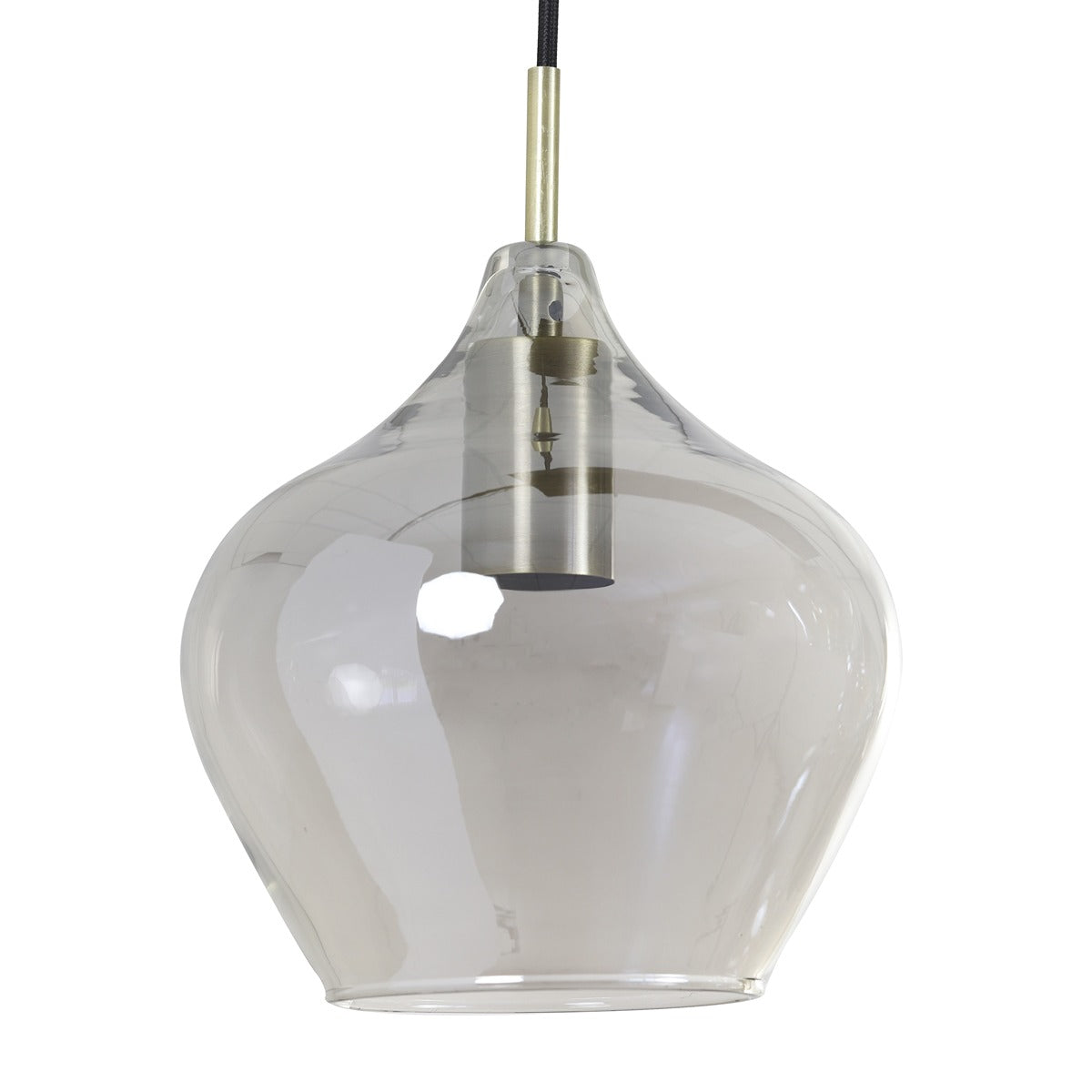 Rakel 10 Pendant Light - Antique Bronze & Smoked Glass