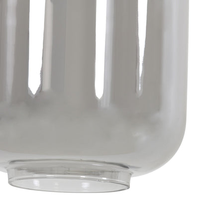 Lekar 3 Light Pendant Light - Antique Bronze & Smoked Glass