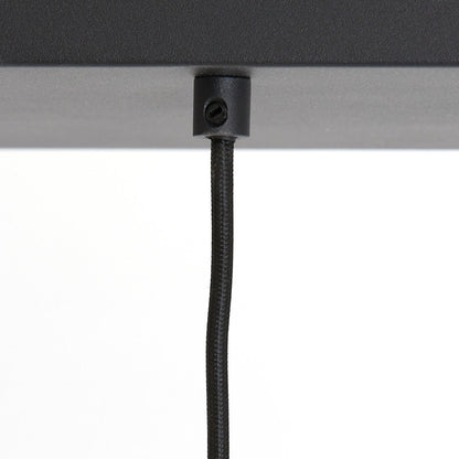 Lekar 5 Light Pendant Light - Black & Smoked Glass