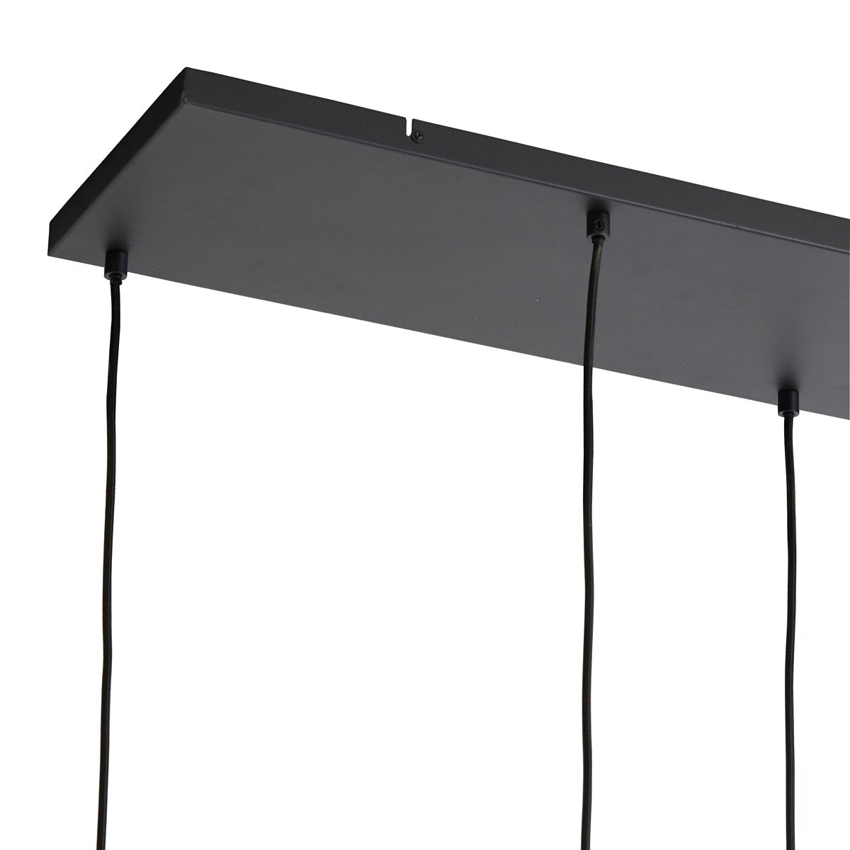 Lekar 5 Light Pendant Light - Black & Smoked Glass