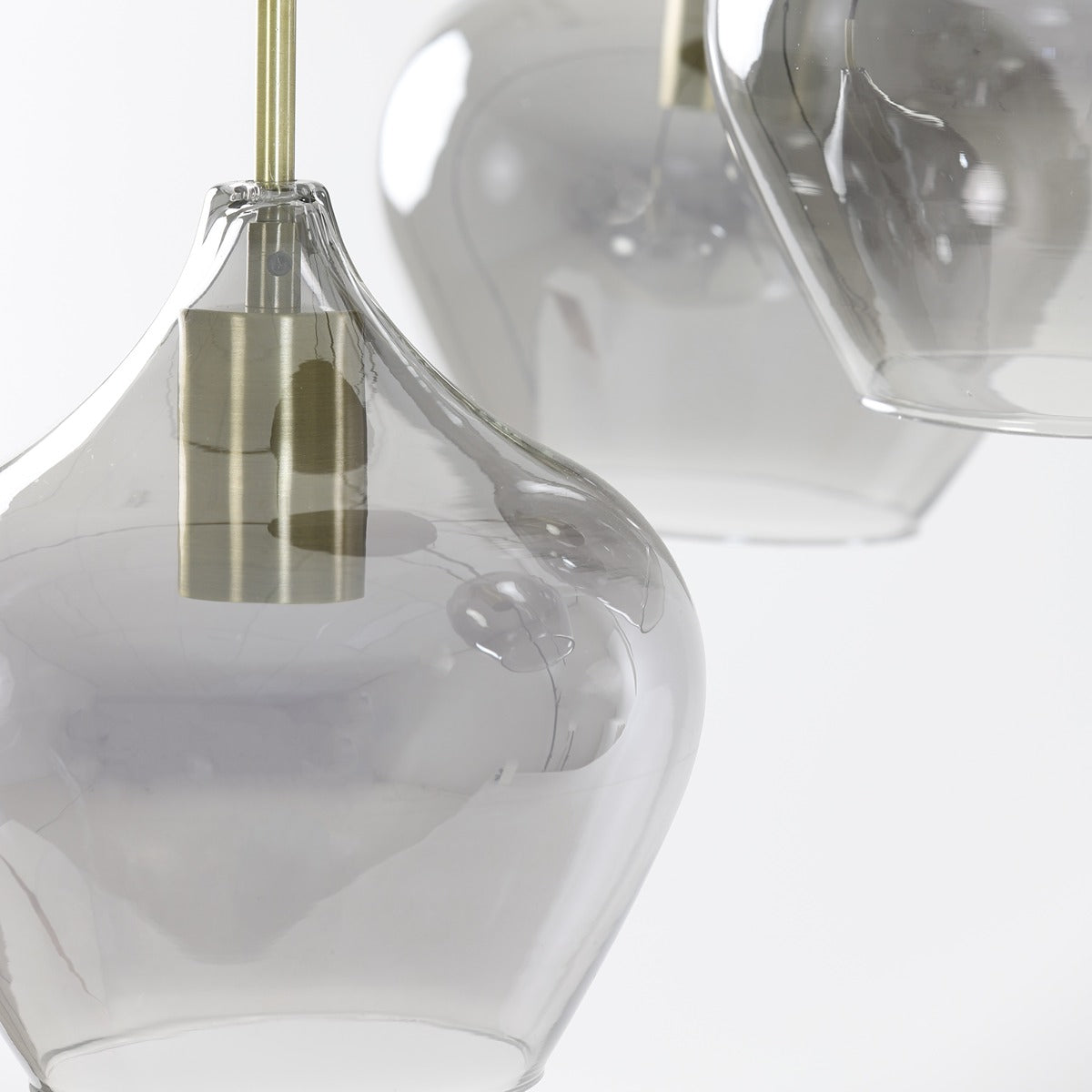 Rakel 5 Pendant Light - Antique Bronze & Smoked Glass