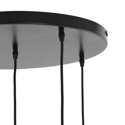 Rakel 5 Pendant Light - Antique Bronze & Smoked Glass