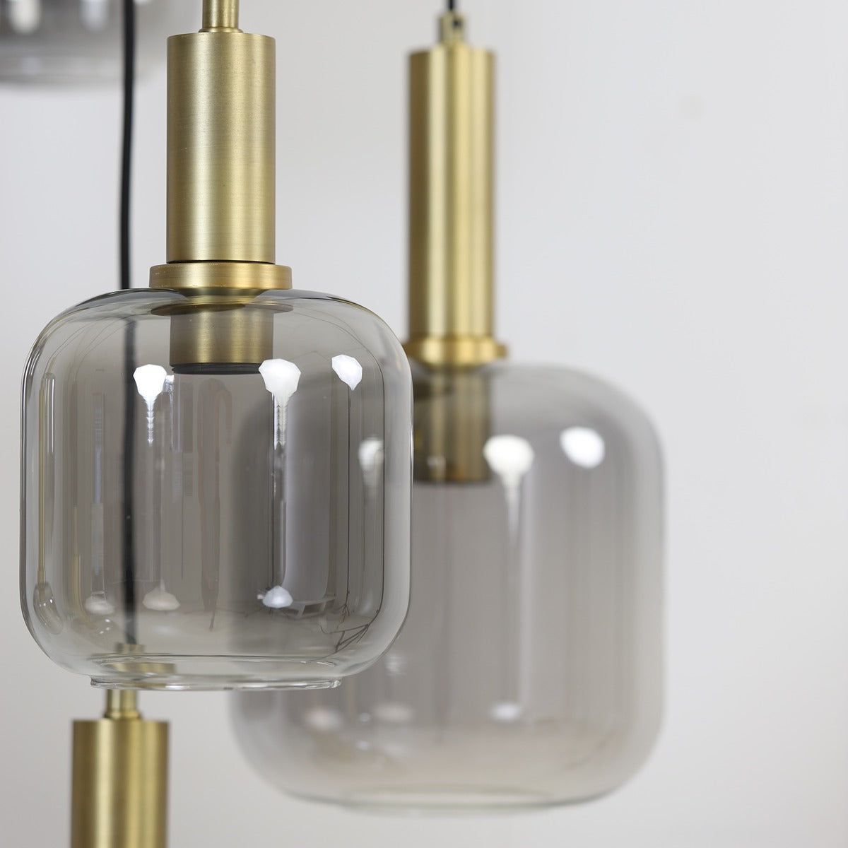 Lekar 5 Pendant Light - Antique Bronze & Smoked Glass