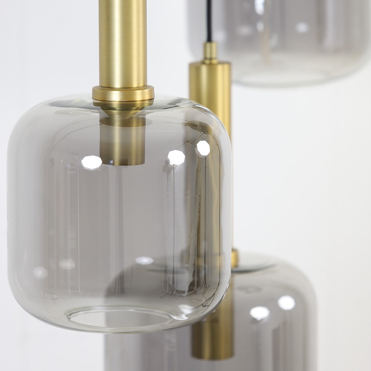 Lekar 5 Pendant Light - Antique Bronze & Smoked Glass