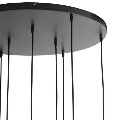 Lekar 9 Pendant Light - Antique Bronze & Smoked Glass
