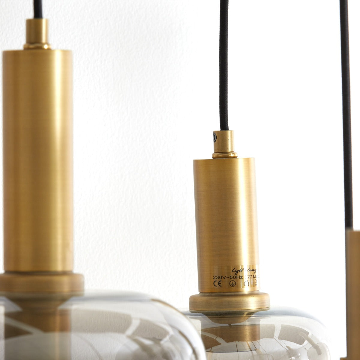 Lekar 9 Pendant Light - Antique Bronze & Smoked Glass