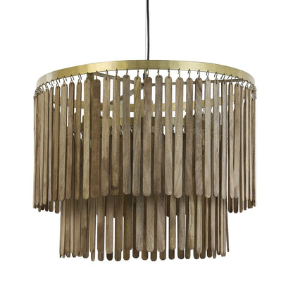 Gularo Wooden Pendant Light - Bronze