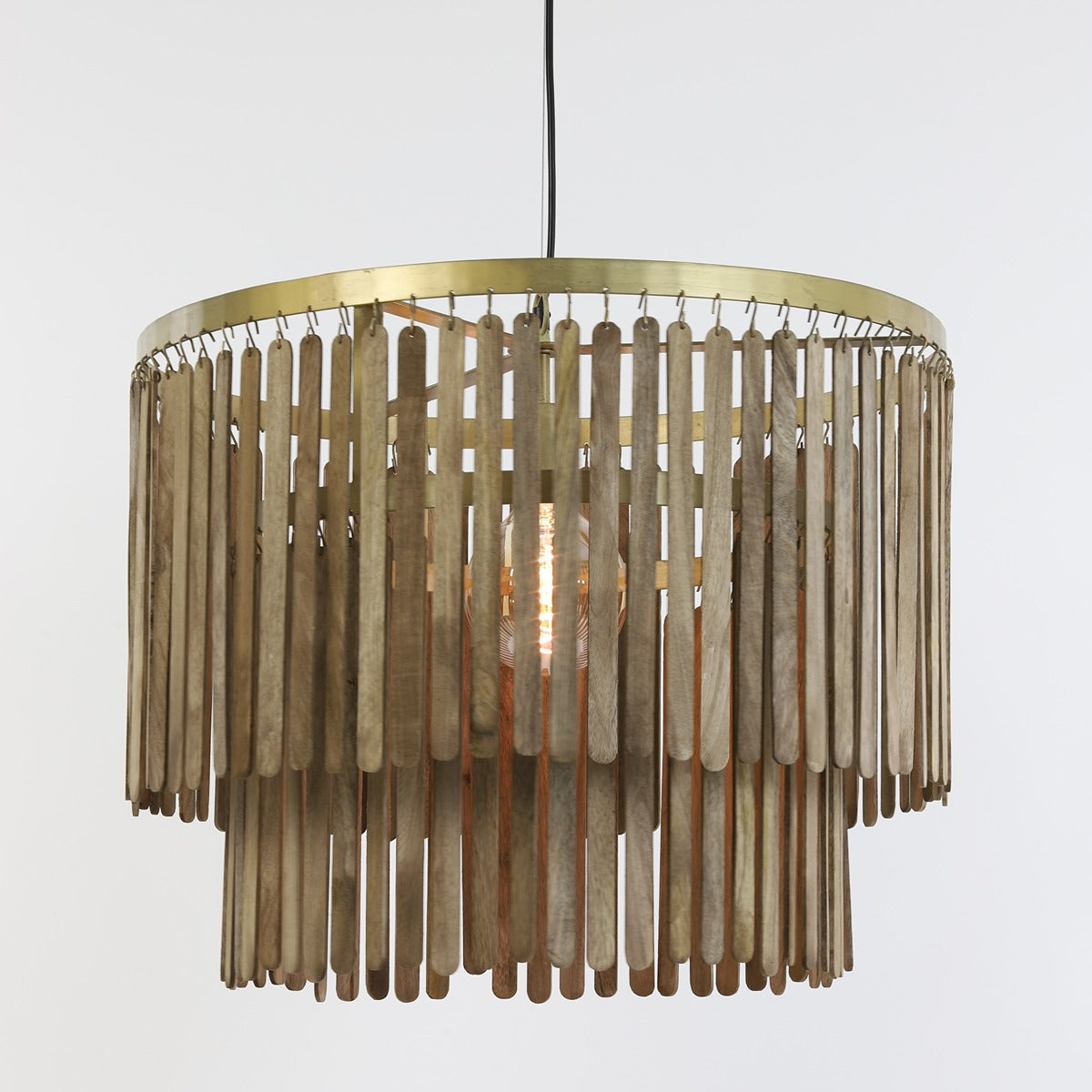 Gularo Wooden Pendant Light - Bronze