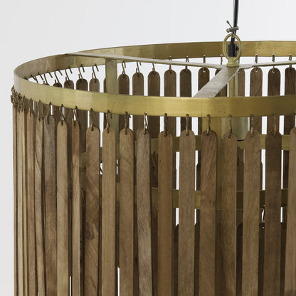 Gularo Wooden Pendant Light - Bronze