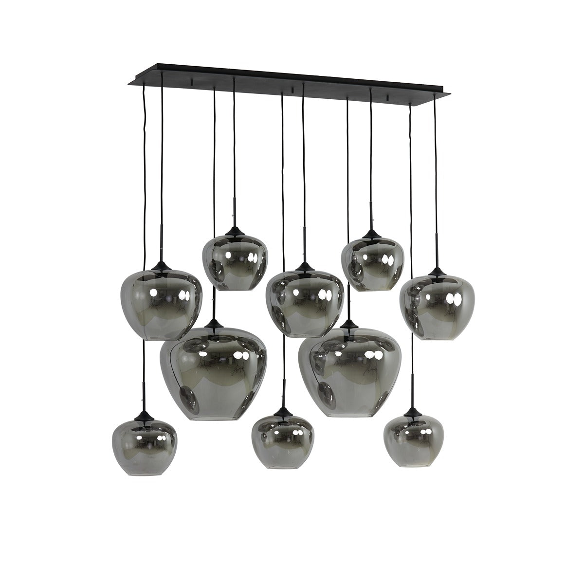 Mayson Pendant Light - Matte Black & Smoked Glass
