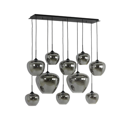Mayson Pendant Light - Matte Black & Smoked Glass