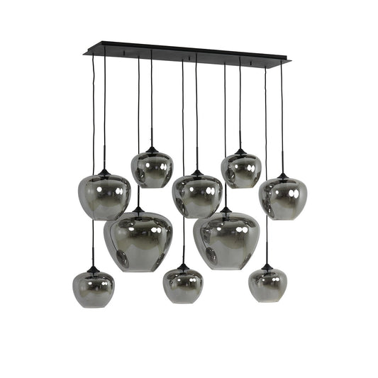 Mayson Pendant Light - Matte Black & Smoked Glass