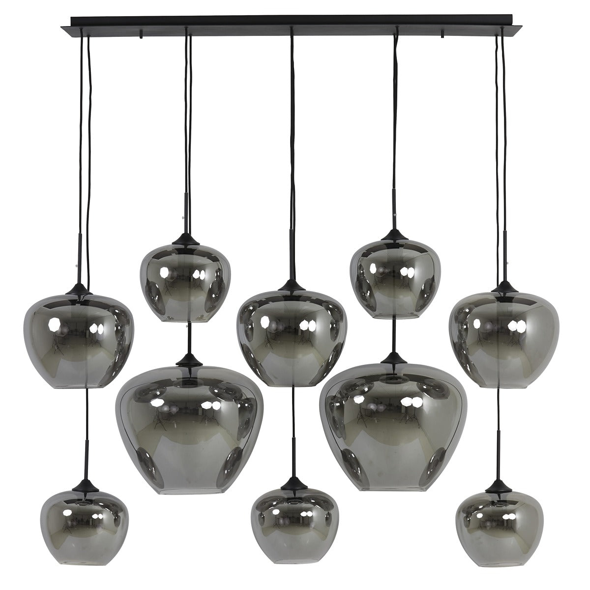 Mayson Pendant Light - Matte Black & Smoked Glass