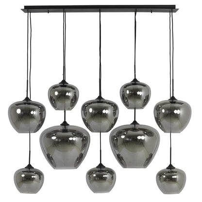 Mayson Pendant Light - Matte Black & Smoked Glass