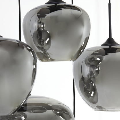 Mayson Pendant Light - Matte Black & Smoked Glass