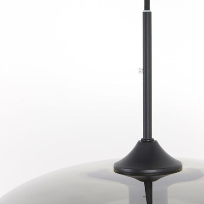 Mayson Pendant Light - Matte Black & Smoked Glass