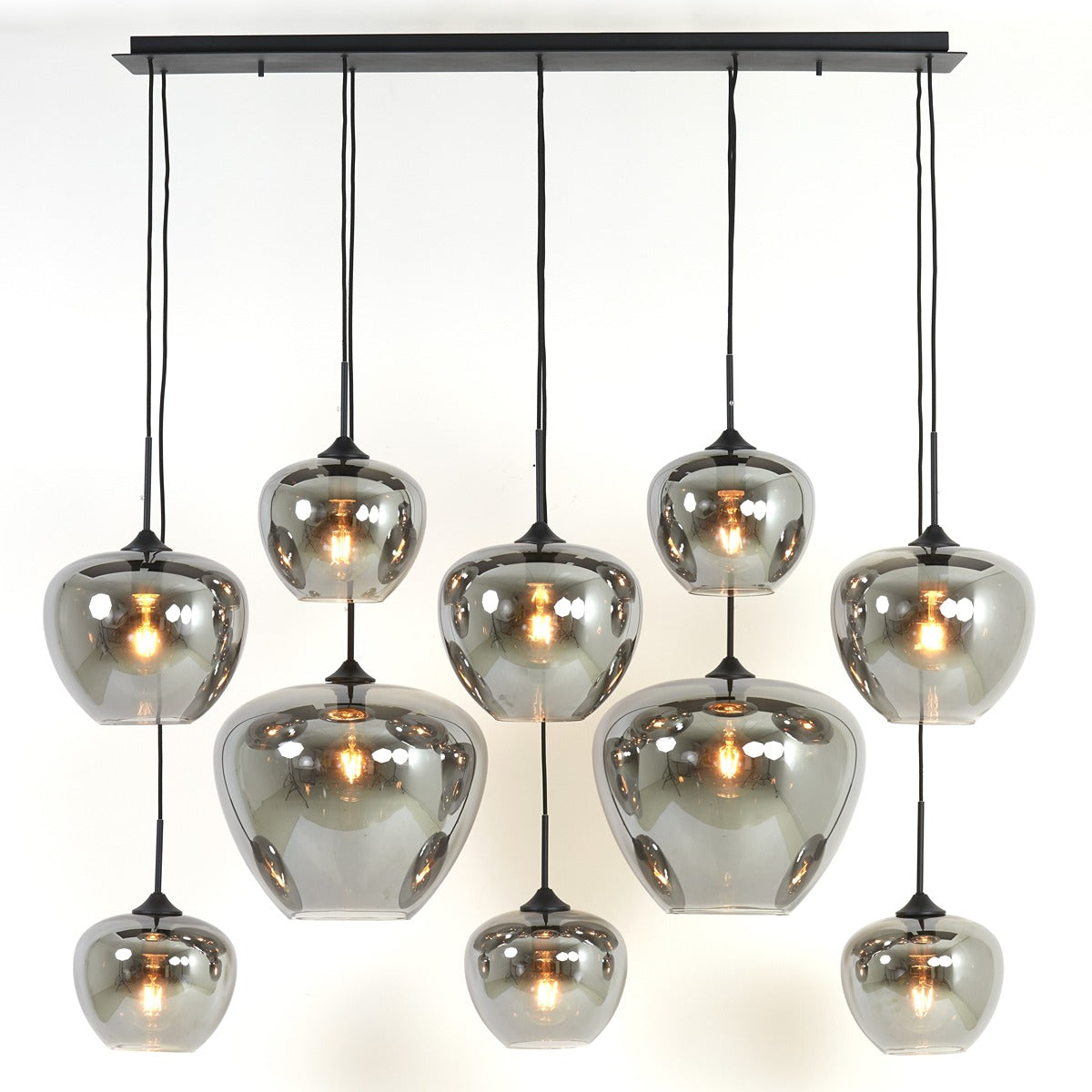 Mayson Pendant Light - Matte Black & Smoked Glass