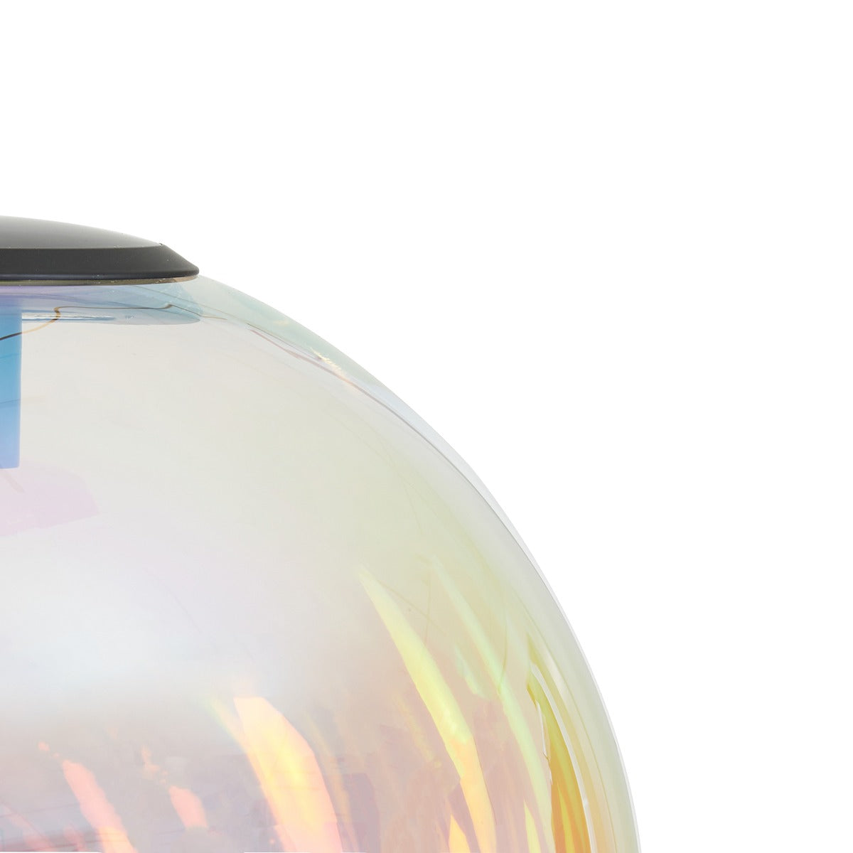 Medina Pendant Light - Black & Rainbow Glass