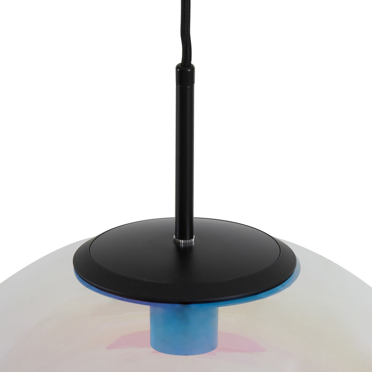 Medina Pendant Light - Black & Rainbow Glass