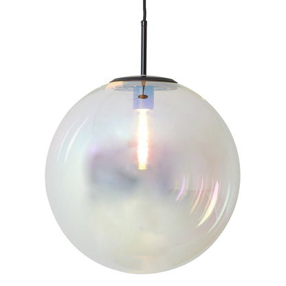 Medina Pendant Light - Black & Rainbow Glass