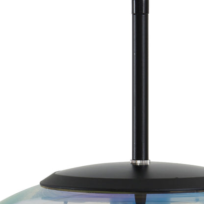Medina Pendant Light - Black & Rainbow Glass