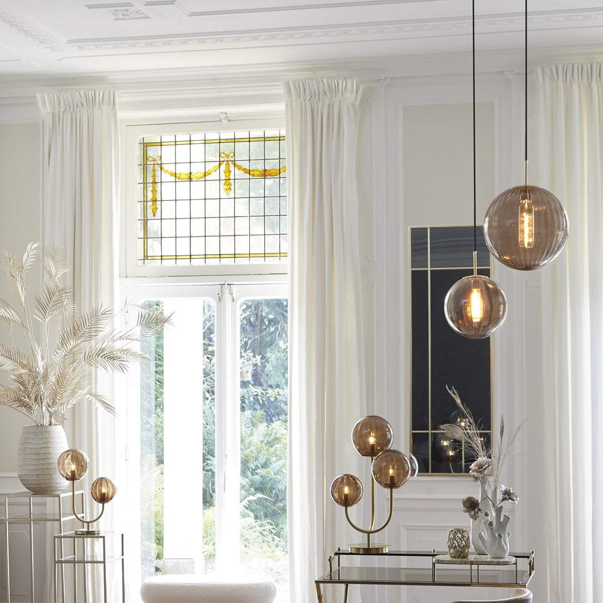 Magdala Pendant Light - Gold & Brown