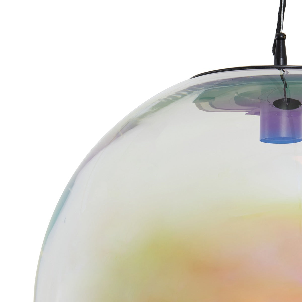 Medina Pendant Light - Black & Rainbow Glass
