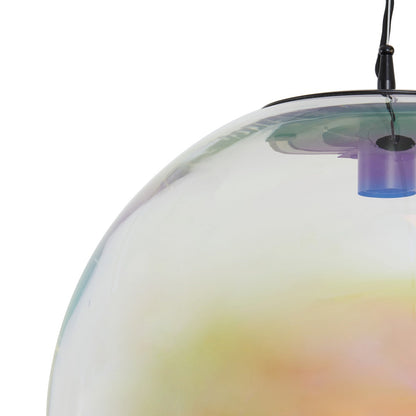 Medina Pendant Light - Black & Rainbow Glass