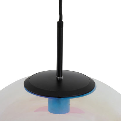 Medina Pendant Light - Black & Rainbow Glass