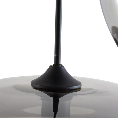 Mayson 3 Light Pendant Light - Matte Black & Smoked Glass